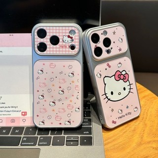 Phim Hoạt Hình Màu Hồng KT Cathead Trường Hợp Điện Thoại Cho iPhone 17 16 15 14 13 12 11 Pro Max 16 15 14 Plus