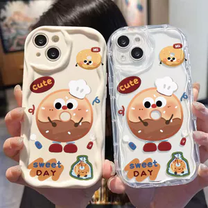 Ốp Lưng Samsung Galaxy A07 A06 A05 A04 A17 A16 A15 A14 A13 A25 A23 A22 A35 A33 A32 A31 A56 A55 A52 A51 A50 Kem Vồng Cong Edge Motif Donut NYK168