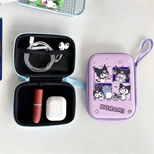 Hộp đựng Kuromi dễ thương cho phụ kiện di động Bộ sạc /TWS / Tai nghe / Bộ sắp xếp cáp