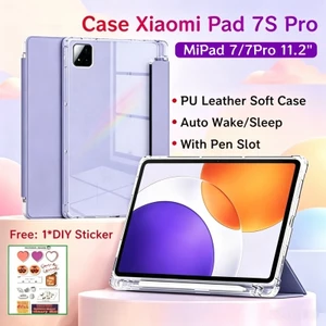 Ốp điện thoại Xiaomi Pad 7S Pro 12,5 inch có khe cắm bút Vỏ bảo vệ từ tính Xiaomi Pad 7 Pro 11.2 inch có mặt sau trong suốt Vỏ MiPad 7 11.2 inch