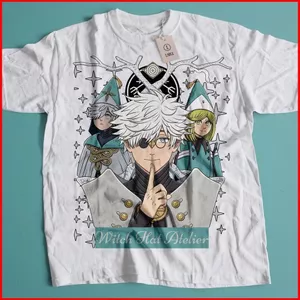 GC1 Mũ Phù Thủy Atelier Mùa Hè Mềm Mại Retro Tay Ngắn Áo Thun Vintage Giả Tưởng Manga Tee GC1