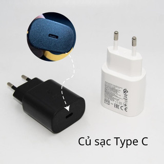 55Sạc nhanh 25W củ và dây Type C to Type C có công nghệ sạc PD nhanh không loạn cảm ứng
