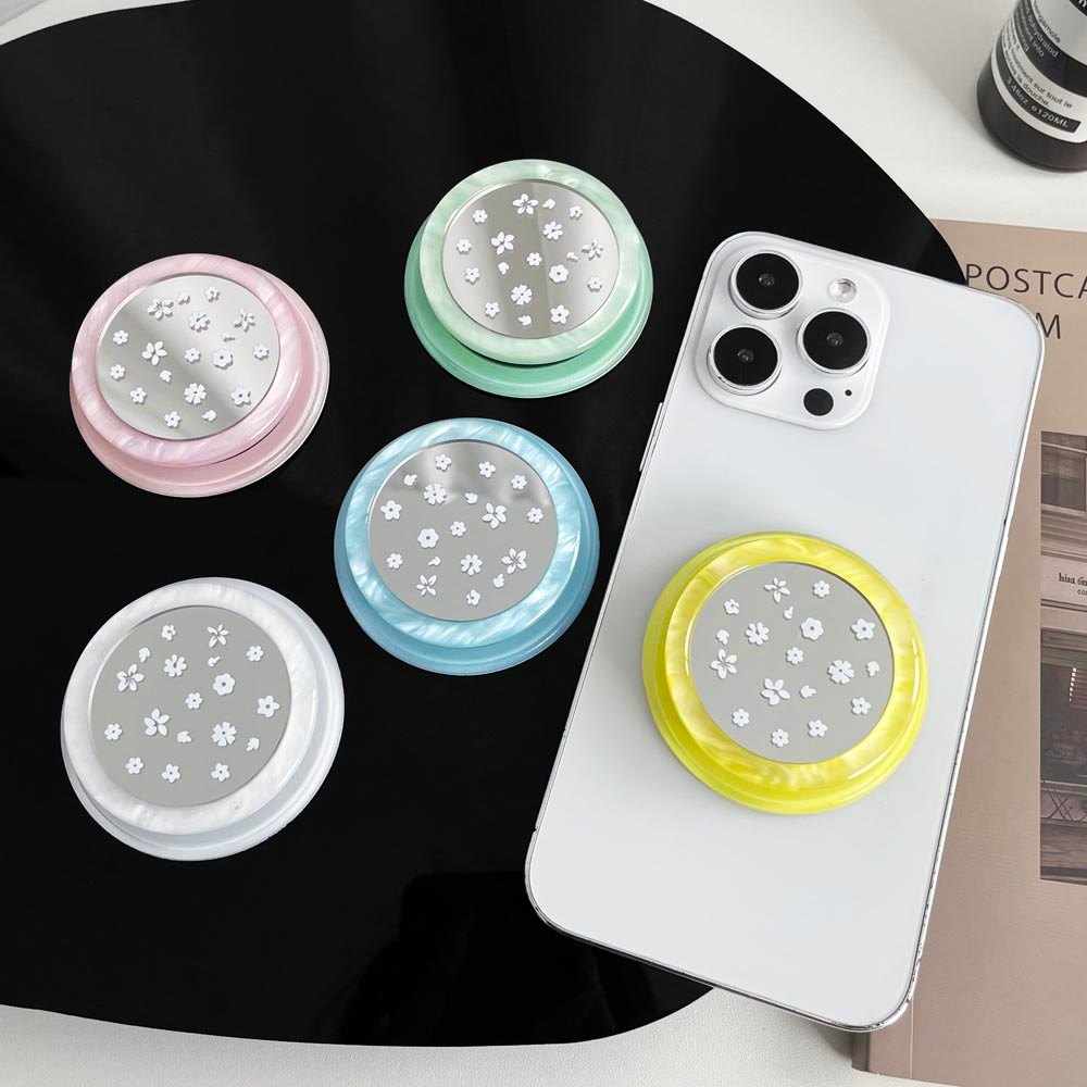 Đế điện thoại có thể gập lại họa tiết gương Popsocket cho điện thoại nam châm
