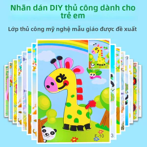 VN Thích hợp cho trẻ mẫu giáo Nhãn dán thủ công hoạt hình, Nhãn dán làm bằng vật liệu thủ công, Đồ chơi nghệ thuật giáo dục.