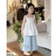 set bộ quần dài mềm áo 2 dây hãng MH cho bé gái 20-35kg, bộ 2 dây bé gái mặc đi học đi chơi berie
