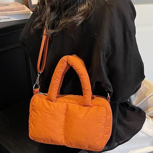 Túi đựng quần áo Cotton di động thông thường Túi đeo vai đơn giản thời trang Công nhân văn phòng Túi đeo vai đi lại Túi xách nữ