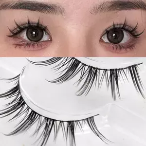 DELMER 8 Cặp Lông Mi Giả, Dày Đặc Tự Nhiên Little Devil Full Strip Mi, Ghép Mềm DIY Có Thể Tái Sử Dụng Lông Mi Mắt Trang Điểm