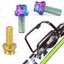 PYCOU 2 Vít cố định xe đạp, Vít giữ nước titan M5x12mm, Chất lượng cao Nhiều màu có đệm Bình nước xe đạp Bu lông lồng Giá đỡ máy bơm không khí