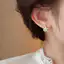 Bông tai nữ đa năng hình ngôi sao vàng thời trang phong cách Hàn Quốc