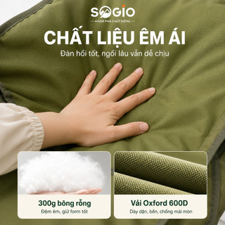 Ghế Camping Ngả Lưng 3 Nấc Có Gác Chân, Ghế Xếp Gọn Dã Ngoại Văn Phòng Chịu Lực Cao Cấp