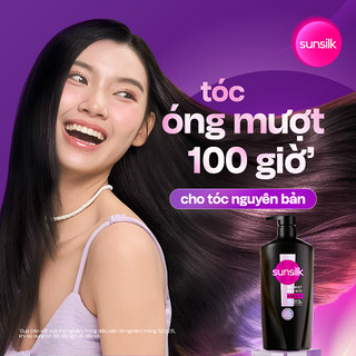 Kem xả Sunsilk cho tóc Mượt 100h (Bóng mướt-  Luminous UV / Đen óng - Glossy Black / Mềm mượt - Silky Smooth) 600g