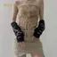 PANPIA - 1 Đôi Găng Tay Dệt Kim Nữ Y2K, Tay Ấm Nửa Ngón Nơ Xinh, Màu Trơn, Mềm Mại