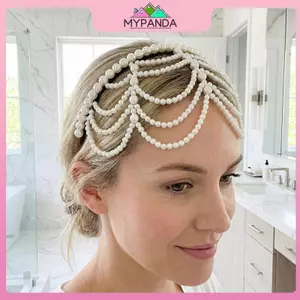 MYPANDA Ngọc Trai Đính Hạt sel Rỗng Ra Băng Đô Quấn Tóc Thanh Lịch Phụ Kiện Đầu Trước Cho Cosplay Đám Cưới Và Chụp Ảnh.