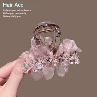 Phong Cách Mới Tinh Tế Ánh Sáng Màu Hồng Gạc Pha Lê Lấy Kẹp Tất Cả Trận Đấu Đầu Lưng Tấm Tóc Kẹp Thời Trang Cá Mập Kẹp Mũ Đội Đầu