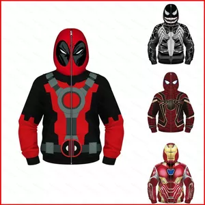 YB1 Marvel Spiderman Người Sắt Nọc Độc Chiến Tranh Giữa Các Vì Sao Cosplay Áo Trẻ Em Mặt nạ Dài Tay Áo Quà Tặng Cho Trẻ Em BY1