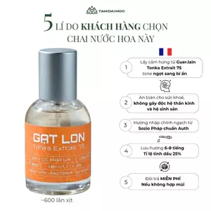Nước Hoa Unisex Tonka Extrait 75 Hương Ngọt Ấm 30ml | TAM ĐẠI MỘC