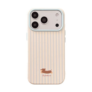 [Sheren] Vỏ điện thoại Dachshund sọc Thích hợp cho i17 16 15 14 13 12 11 pro max Vỏ bảo vệ chống sốc