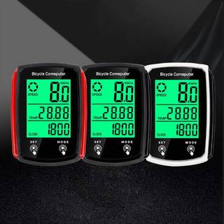 Đồng hồ tốc độ xe đạp không thấm nước và đo đường với màn hình LCD-màu đỏ