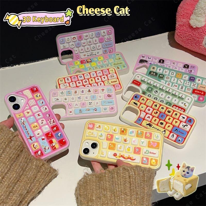 Kitty/Kurom/JellyyCat ốp điện thoại hoạt hình có họa tiết nổi tiếng cho iPhone 11 14 13 15 12 16 17 Pro Max