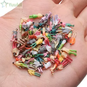 YUUKII 100 Chiếc Mô Hình Xây Dựng Hành Khách Chất Liệu ABS Trang Trí Nhà Búp Bê Màu Hỗn Hợp Tư Thế Xe Lửa Phong Cảnh