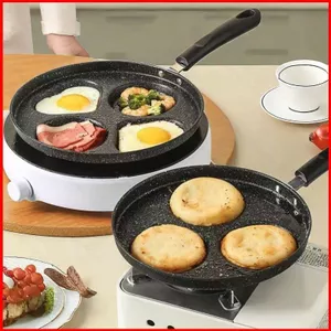ST2 Chống Dính 4 Khoang Ăn Sáng Đa Ngăn Skillet Chảo Chiên Nhà Ăn Sáng Nấu Ăn Nồi TS2