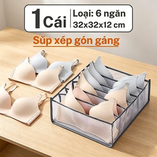 Túi lưới chia ngăn đựng quần áo Novahome, đựng đồ lót, khay chia quần áo gấp gọn tiện lợi