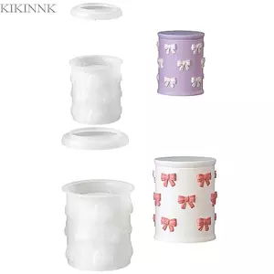 Khuôn Silicon Thủ Công KIKIN Với Thiết Kế Nơ 3D Thích Hợp Cho Bình Chứa Nhựa Và Giá Đỡ Hương Thơm