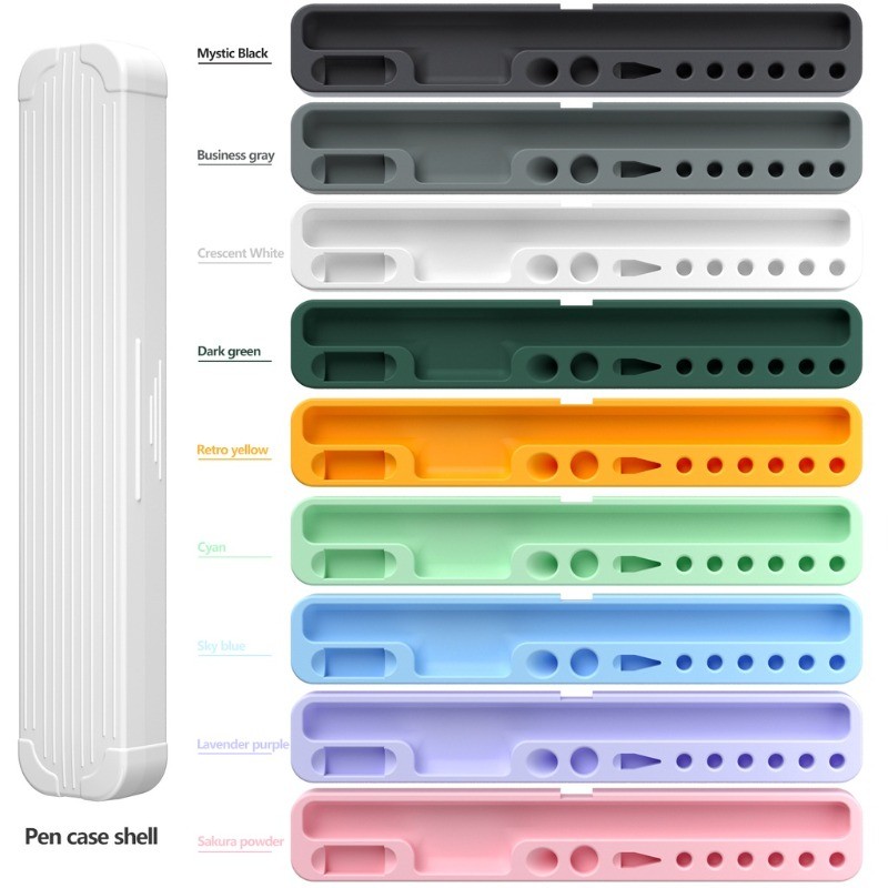 Hộp Bảo Vệ Bút Chì Máy Tính Bảng Cho Apple Pencil Pro USB-C 1 2 Hộp Bảo Quản Chống Sốc Chống Trơn Trượt Cho Apple Pencil Pro 1st 2nd Stylus Hộp Đựng Bút Nhựa