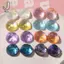 Hình học hiệu ứng sóng lấp lánh Hình dạng tròn Flatba Cabochon Hạt 10 chiếc để làm đồ trang sức DIY Đồ trang trí Thiết kế độc đáo