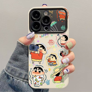 Selfie Shin-Chan Thích Hợp Cho iPhone 17 Pro Ốp Lưng Chống Sốc XS Max 15 Pro Max 17 Pro 11 Pro XR 12 14 16 ProMax 7 Plus 13 Ốp Điện Thoại Silicon Mềm Mờ