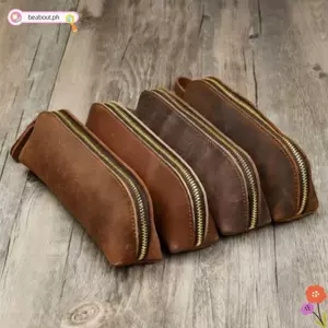 Túi đựng bút chì da BEABOUT, Túi đựng bút đa chức năng dung tích lớn, Hộp đựng bút đóng cửa dây kéo chất lượng cao