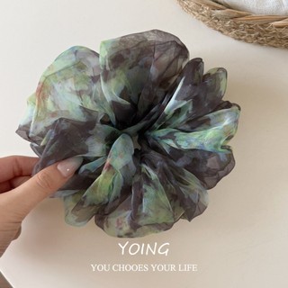 Yoing / Phiên bản Hàn Quốc Monet Smudge Sweet Sccrunchy Hair Tie Mũ đội đầu
