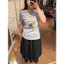 Chất Lượng Cao Hoạt Hình Nhật Bản In Hình Thỏ Cổ Tròn Size Lớn Thời Trang Áo Thun Tay Ngắn 0606