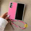 Phone Case For SAMSUNG Galaxy ZFold7 / Z Fold 6 / Z Fold 5 / Z Fold 4 / Z Fold 3 Acrylic Strap Hard Aesthetic Korean Cute