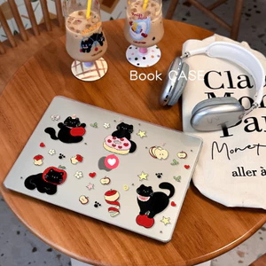 Ốp Laptop Macboot 16S Hoạt Hình Mèo Đen Dễ Thương Tản Nhiệt Chống Trầy | KTAP - World of decals
