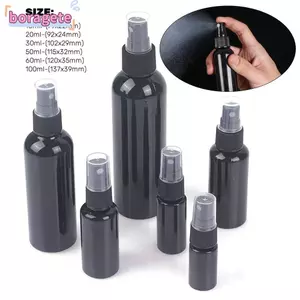 BORAGETE 1 Cái Bình Tưới Nước Nhỏ, Phụ Kiện Du Lịch Chai Xịt Rỗng Màu Đen, Bền Di Động 20 / 30 / 50 / 60 / 100ml Nước Hoa Mỹ Phẩm Dưỡng Da Mặt Nhựa Sub-Bottling