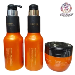 Combo gội xả và kem hấp phục hồi siêu dưỡng tóc Protein Sophia Platinum 500mlx2/450ml [ MK ]