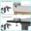 Đầu giường GODD Kẹp bàn Dải nguồn có cổng USB C và ổ cắm 3AC cho bàn văn phòng và bàn cà phê