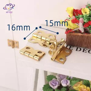 HFTOY 10 Bộ Mô Hình Bản Lề Thu Nhỏ Gấp Trang Trí Phụ Kiện Cửa Nhà Búp Bê 1: 12 ~