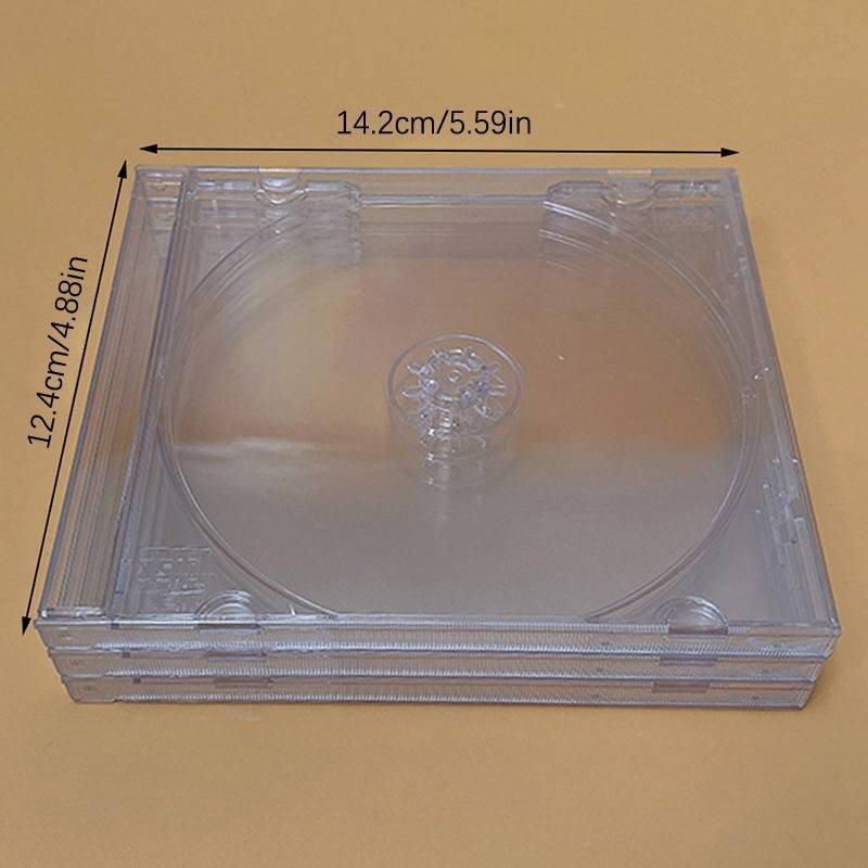 XUAN Ốp Lưng Nhựa Trong Suốt Đơn Mảnh Đĩa CD/DVD, Hộp Đựng, Sắp Xếp Lưu Trữ, Hộp Album Trường Hợp