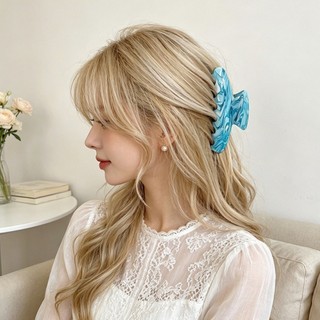 Kovoi / Cao Cấp Đá Cẩm Thạch Smudge Lấy Kẹp Retro Phong Cách Nhẹ Nhàng Cá Mập Kẹp Tất Cả Trận Đấu Kẹp Tóc Phụ Kiện Tóc
