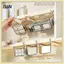 Hộp lưu trữ ngăn kéo phòng tắm B & N treo Hộp đựng khăn bông trong suốt chống bụi cho kệ phòng ngủ Khu vực trang điểm.