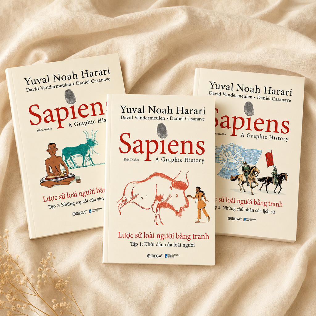 Sách - Sapiens: Lược Sử Loài Người Bằng Tranh – Bộ 3 Tập Truyện