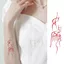 WEETW Wish Tattoo Sticker, Sức khỏe Hạnh phúc May mắn Charm, Thiết kế nhân vật Fortune Red Word Tattoo Sticker Cặp đôi