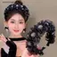 VFZ Hàn Quốc Kim Cương Giả Nơ Tóc Vòng Tính Khí Ngọt Rộng Viền Thời Trang Đa Năng Phụ Kiện Tóc Cho Bé Gái Quà Tặng OTE
