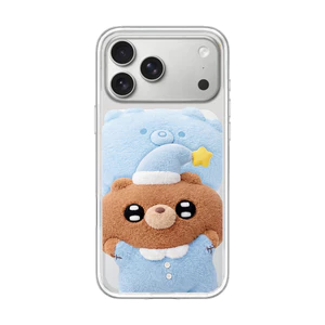 Ốp điện thoại cứng hình gấu từ tính hoạt hình cho iPhone 17 16 Pro 15 14 Pro Max Vỏ bảo vệ mờ mờ mờ trong suốt