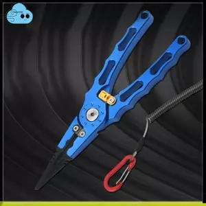Kẹp cá hợp kim nhôm có khóa, loại bỏ móc, Bộ dụng cụ trọng lượng chì, bấm và dụng cụ mở vòng