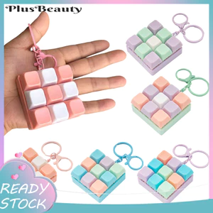 < Pluscloth > Móc khóa bàn phím Fidget 9 phím – Nút giải nén đồ chơi lo âu giảm căng thẳng di động dành cho người lớn Thiết kế móc khóa trẻ em để dễ dàng mang theo Fidget di động