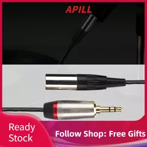 Apill 3.5mm Mạ Vàng Cắm Hợp Kim Kẽm Vỏ Ngoài Cáp Âm Thanh Mini XLR 3pin Nam cho Máy Ảnh Thiết Bị Chụp Ảnh