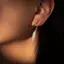 ECK Hợp Kim Đơn Giản Cánh Dài Stud Tính Khí Lông Bông Tai Hình Cánh Bạc Elf Tai Vòng Đeo Bông Tai Phụ Kiện Trang Sức Quà Tặng HOT